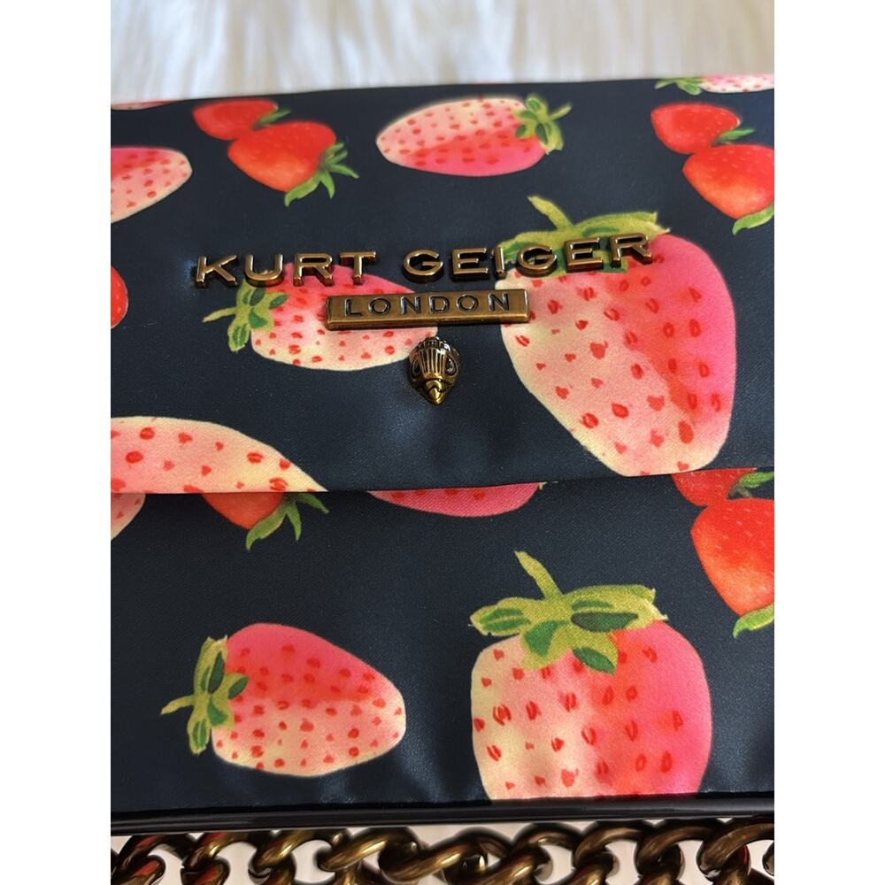 Kurt Geiger London Navy Strawberry Print Shoulder Crossbody Bag – - Picture 8 of 9